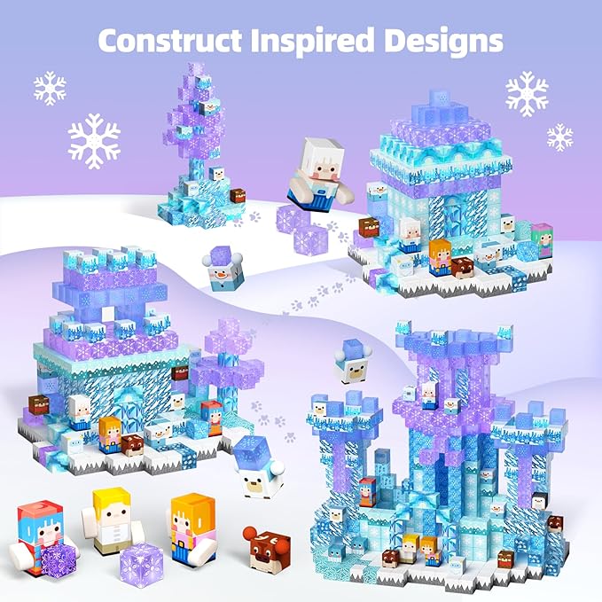 GobiDex 100PCS Magnetic Blocks Magnet Building Toys, Princess Castle Toys - Image 3