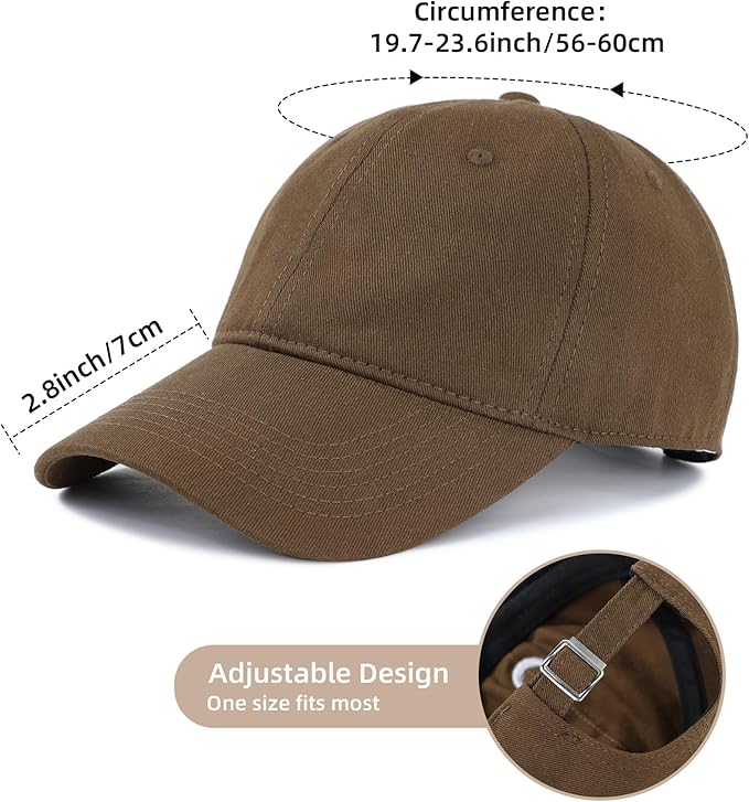 Zando Unisex Classic Baseball Caps Adjustable Sports Hats Outdoors Cotton Baseball Hat Cute Preppy Hat Golf Running Dad Hat