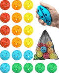 Tarutaru 20 Pack Plastic Practice Balls for Baseball & Softball - Soft Ball for Baseballs Hitting, Pitching, Batting Training, Lightweight Hollow Limited Flight Indoor & Outdoor Sport Diameter 2.83in