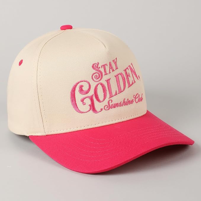 MIRMARU Two-Tone Vintage Canvas Trucker Hats for Men & Women, Adjustable Size Baseball Caps with Trendy Embroidered Design
