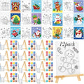 Zhanmai 12 Pack Pre Drawn Canvas by Zhanmai