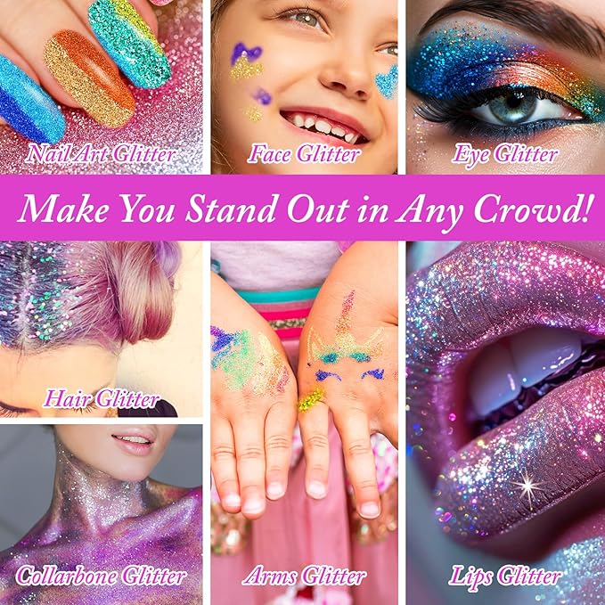 Glitter, 48 Colors Fine Glitters - Image 2