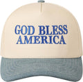 MIRMARU Two-Tone Vintage Canvas Trucker Hats for Men & Women, Adjustable Size Baseball Caps with Trendy Embroidered Design
