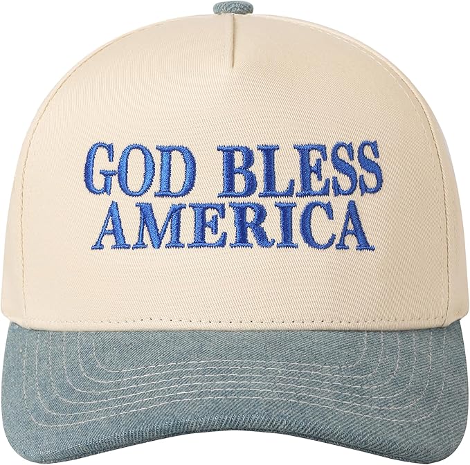 MIRMARU Two-Tone Vintage Canvas Trucker Hats for Men & Women, Adjustable Size Baseball Caps with Trendy Embroidered Design