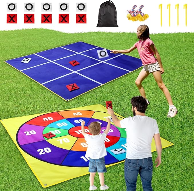 2-in-1 Outdoor Giant Tic Tac Toe Bean Bag Toss Games by CWLAKON+