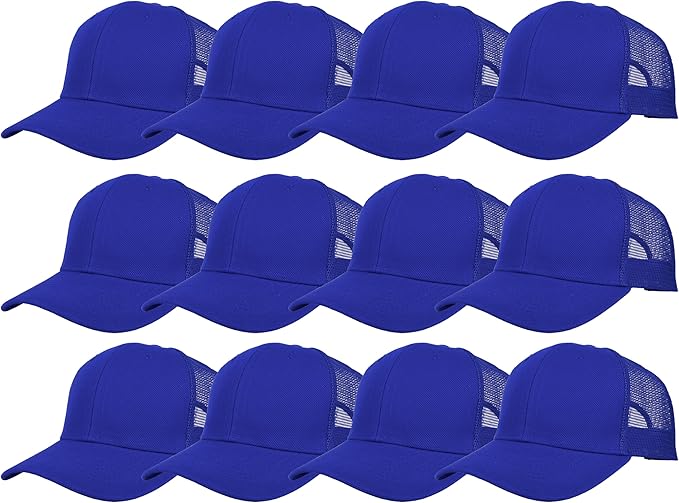 Gelante Mesh Trucker Hat Baseball Cap Structured Front Panel Wholesale LOT 12 Pack