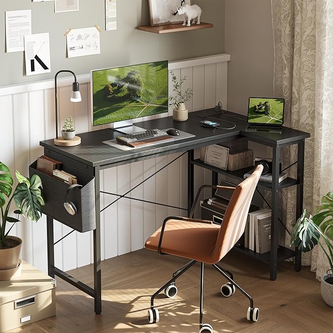 TIQLAB L Shaped Computer Desk - Image 9