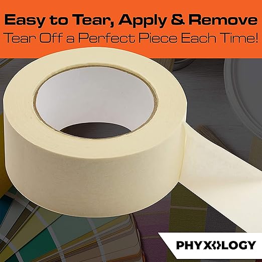 No-Residue 2 Inch, 60 Yard Masking Tape 6 Pk. Easy-Tear, Pro-Grade Removable - Image 4