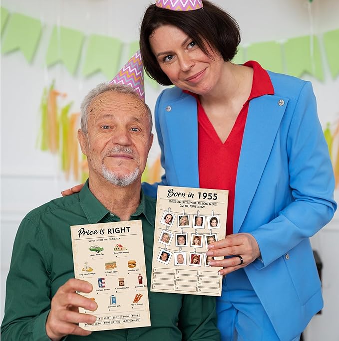 70th Birthday Party Games, Born in 1955 Games Bundle, Birthday Party Supplies - Image 6