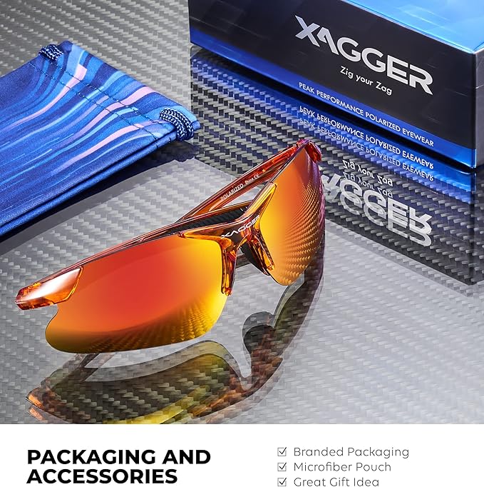 Xagger Kids Youth Polarized Sports Sunglasses for Boys Girls Baseball Softball Glasses TR90 Frame