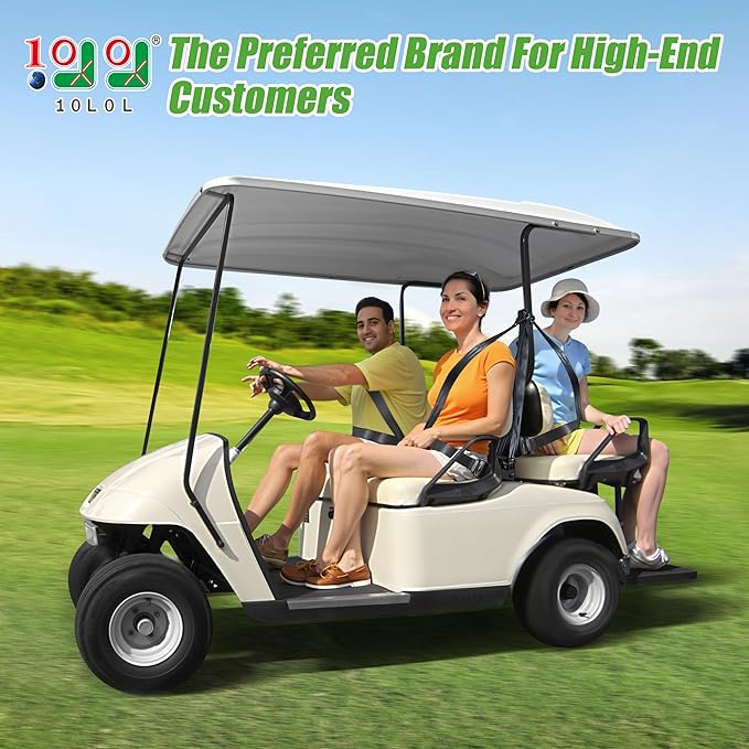 10L0L Golf Cart Seat Belts Kit,Universal for 4 Passenger/2+2 Seats EZGO TXT Club Car Yamaha,42” Belts with Bracket with Street-Legal Upgrades