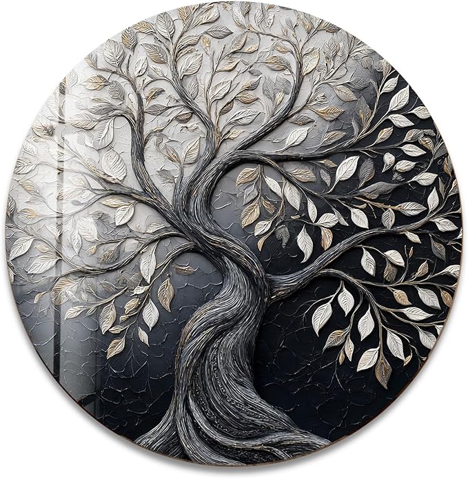 My Photostation.com 20'' Diameter Twilight Tree of Life Round Glass Wall Art - Image 6