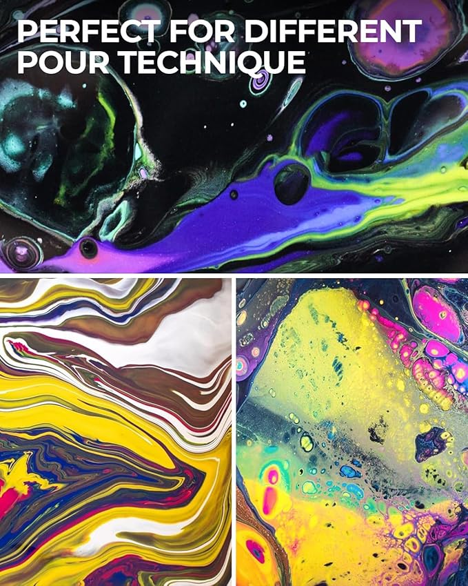 Nicpro 8 Colors Large Bulk Acrylic Pour Paint Set Premixed High Flow Art - Image 8