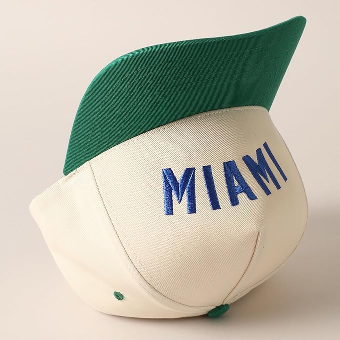 MIRMARU Two-Tone Vintage Canvas Trucker Hats for Men & Women, Adjustable Size Baseball Caps with Trendy Embroidered Design