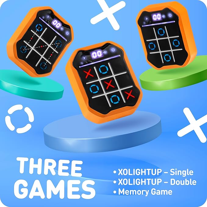Electronic Tic-Tac-Toe Handheld Game | 3-in-1 Memory & Brain Games | Birthday - Image 5