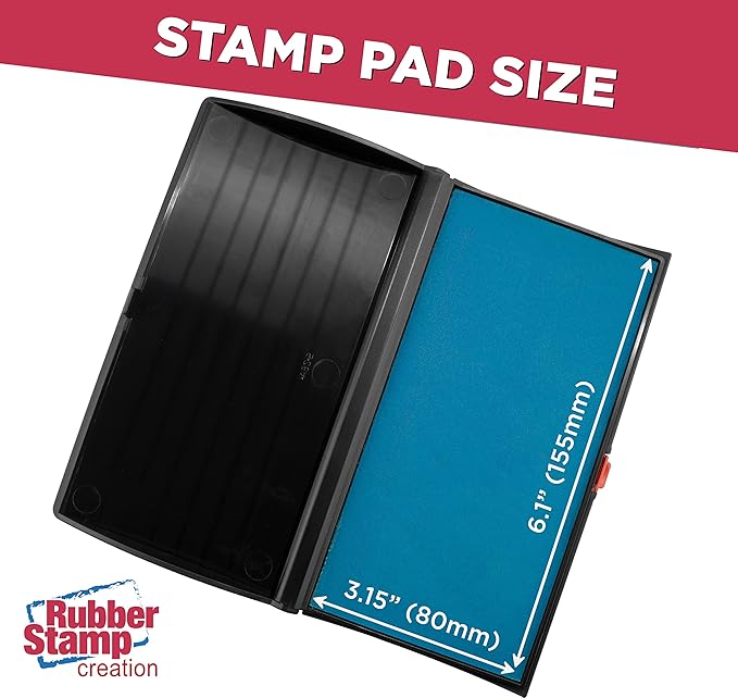 Large Premium Light Blue Ink Stamp Pad - Image 3