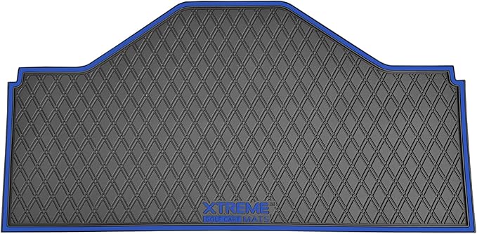 Xtreme MATS Evolution D5 Golf Cart Floor Mat Set - Rubber Double Diamond Design - Fits DMAX, D5, 2+2, 4F, 6F, Including Evolution Maverick and Ranger Trims