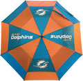 Team Golf NFL San Francisco 49ers Golf Umbrella 62" Golf Umbrella with Protective Sheath, Double Canopy Wind Protection Design, Auto Open Button