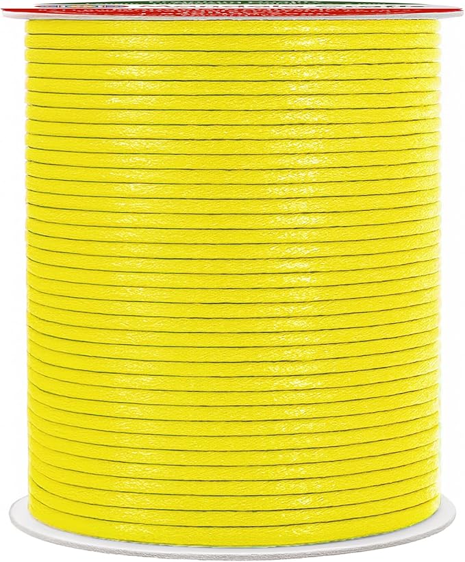 Mandala Crafts 2mm 109 Yards Yellow Cotton Waxed Cord by MandalaCrafts