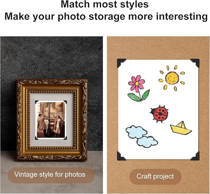 CHIALLCO Acid Free Photo Corners Self-Adhesive, DIY Scrapbook Stickers - Image 4