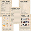 90th Birthday Party Games, Born in 1935 Games Bundle, Birthday Party Supplies by QUPT