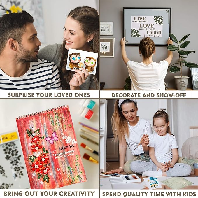 CrafTreat Reusable Geometric Stripe Stencils - Image 5