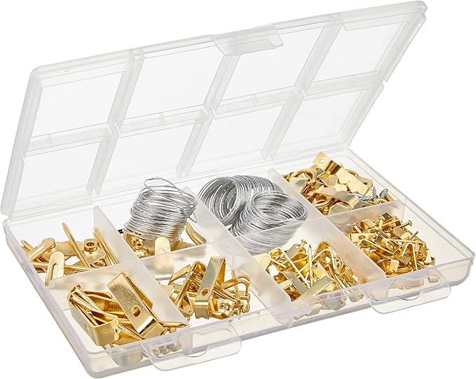 Amazon Basics Picture Hanging Hardware Assortment Kit, 220 Piece Set by AmazonBasics