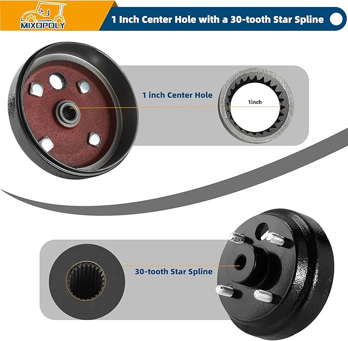 Golf Cart Brake Drum/Hub Assembly for EZGO