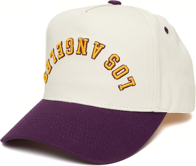 Funky Junque Upside Down City Trucker Hat for Men and Women – Unisex 3D Embroidered Gameday Baseball Cap, Retro Snapback Hats