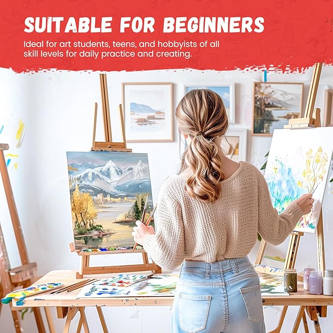 Simetufy Canvas Boards for Painting 11”x14” 46 Pack Bulk Canvases for Painting - Image 2