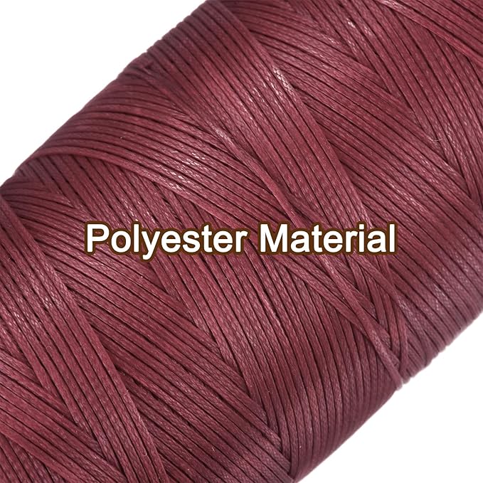 uxcell Leather Sewing Waxed Thread, 284 Yards / 260m 0.8mm 150D Flat Polyester - Image 3