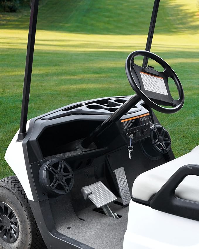 SAUTVS 6.5" Under Dash Kick Speaker Pod Brackets for Yamaha Drive2 G29 Accessories, Front Kick Panels Loudspeaker Mount Support 6.5inch Speaker Devices for Yamaha Drive2 G29 Standard Golf Cart, 2PCS