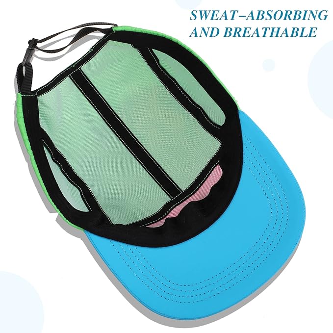 Cindeer 80s 90s Neon Hat Nylon Cap Retro Adjustable Cap for Women Men 80s Costumes Accessories 90s Theme Party