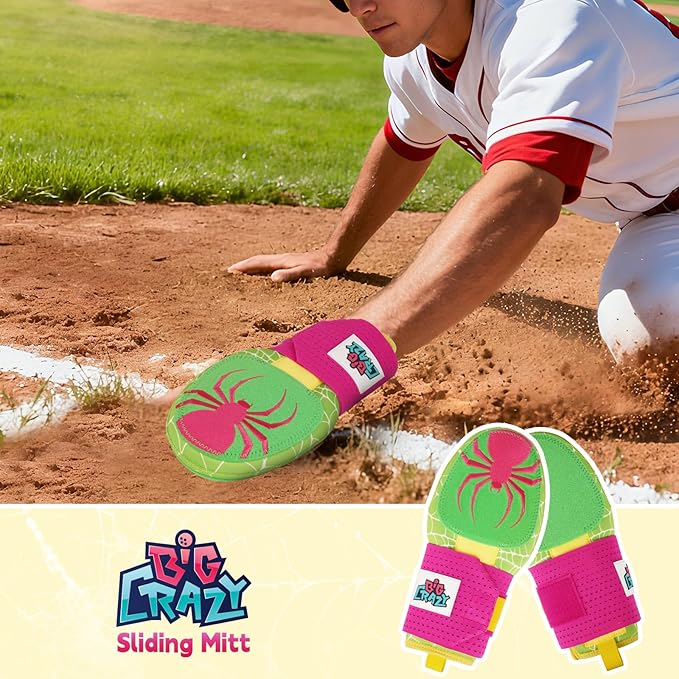 Big Crazy Sliding Mitt for Youth & Adult, Baseball Softball Sliding Mitt, Baseball Accessories and Protective Gear Flexible, Durable, Ambidextrous