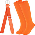 Dxhycc Youth Baseball Socks and Belt Combo Set Softball Baseball Socks and Elastic Waist Belt for Youth Boys Girls