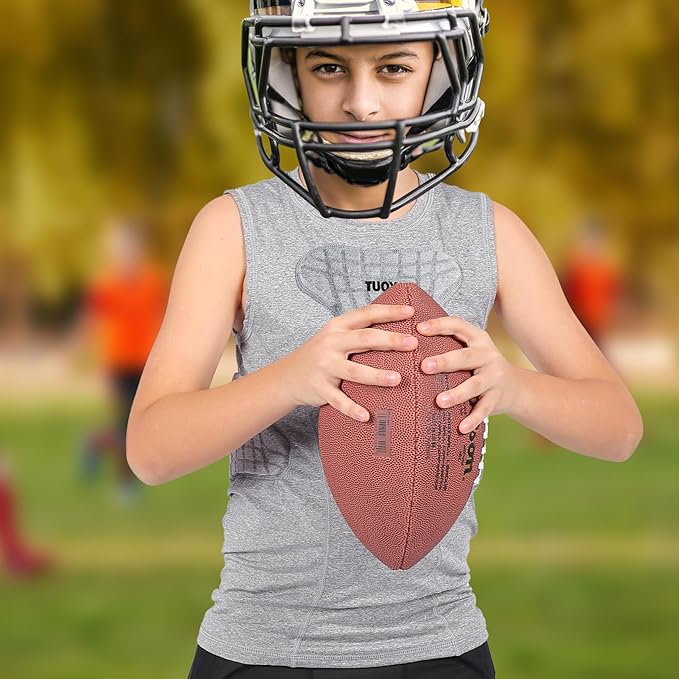 Youth Padded Compression Shirt Vest Rib Chest Protector Football Baseball
