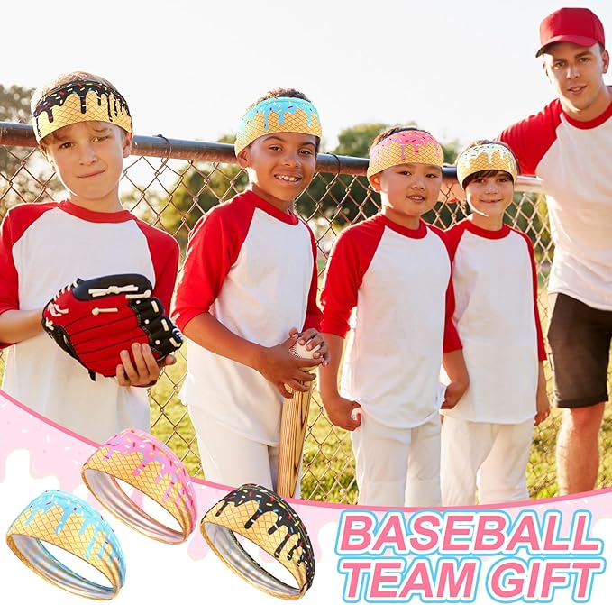 Suncalla Teenager Baseball Headband Elastic Polyester Sweatband Multi Color for Basketball Football Golf Headscarf Baseball Stuff Women Men Accessory Team Gift