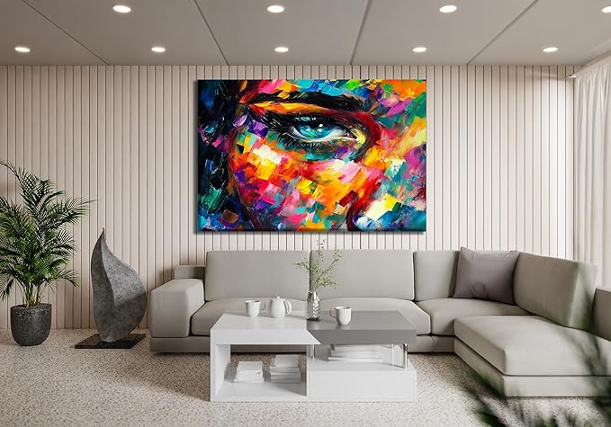SpiritualHands Women Eye Glass Wall Art Oil Painting - Image 8