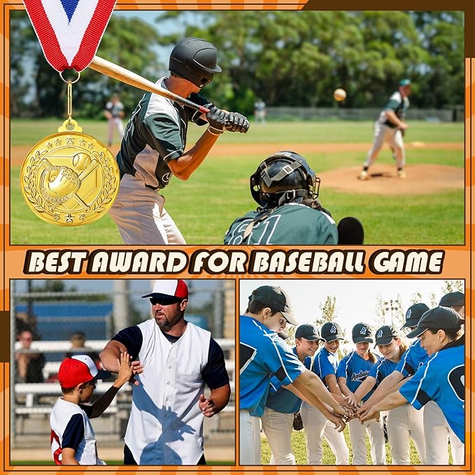 Misdary 12 Pack Medals with Neck Ribbons Team Participation Trophies for Kids Sports Awards Party Favors for Sports Competitions Celebration Gift