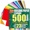 Standard 6 Inch One Sided 23 Colors 500 Sheets Square Easy Fold Premium by TAROSORIGAMISTUDIO