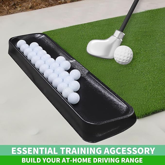 Commercial-Grade Golf Ball Tray, Holds 100 Balls, Features a Durable, high-Strength Plastic Base, and is Compatible with All Hitting mats.