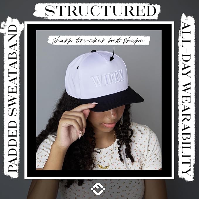 Funky Junque Trucker Hat Women Men 2-Tone Baseball Cap – Vintage Western Style Embroidered Snapback, Premium Cotton Blend