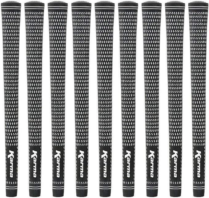 Karma Velour Golf Grips for Men, Women, Juniors | Undersize, Standard, Midsize, Oversize, & Jumbo | 6 Colors | Choose Single, 9, 13 Pack or Golf Club Grip Kit