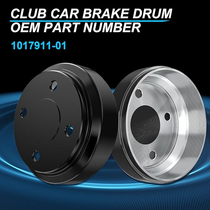 Club Car Brake Drums, Golf Cart Brake Hubs for Club Car DS(1995-UP) &Precedent (2004-UP) Gas&Electric Golf Cart Models, OEM# 101791101, 2PCS