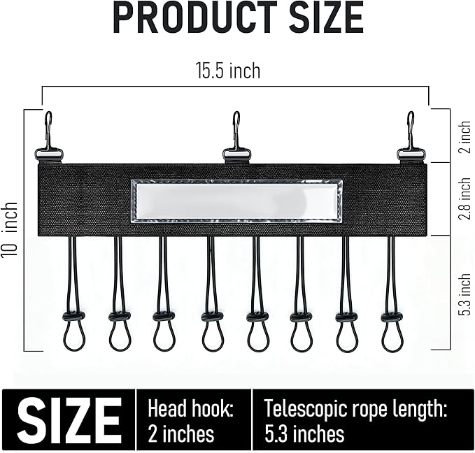 1Pcs Dugout Organizer, Baseball Softball Bat Holder Wall Mount with 3 Fence Hooks 8 Hanging Strap and Name Tag, Bat Rack Accessories for Dugout Fence Team Coach Players Gifts
