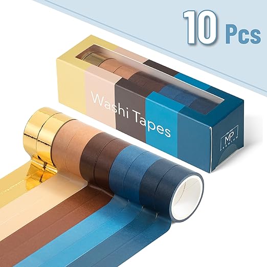 Mr. Pen- Washi Tape Set, 10 Rolls, Terra Nova Palette, Decorative Tape - Image 2