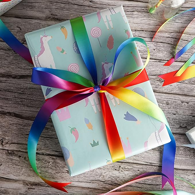 MEEDEE Rainbow Satin Ribbon - Image 4