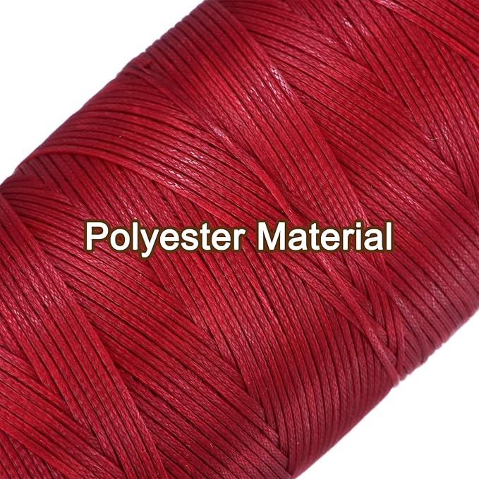 uxcell Leather Sewing Waxed Thread, 284 Yards / 260m 0.8mm 150D Flat Polyester - Image 3