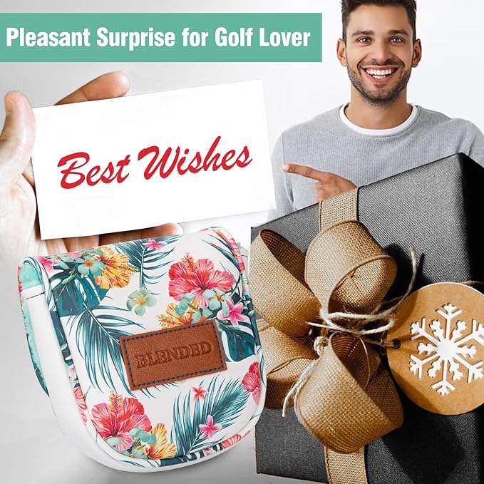 Golf Club Covers Driver Covers Fairway Wood Headcover Hybrid Cover Leather Mallet Putter Covers Blade Headcovers Golf Head Covers for Most Brand