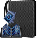 Mlikero Card Binder 9 Pocket, Trading Card Binder with Card Display Design, 720 Double Sided Pocket PU Collection Binder, Card Albums for MTG, TCG, and Sports Cards